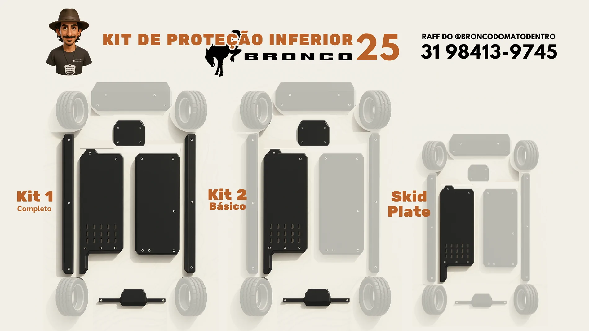 Ford Bronco Sport Where are the 2025 accessories? kit-proteções-inferiores-ford-bronco-sport-2025