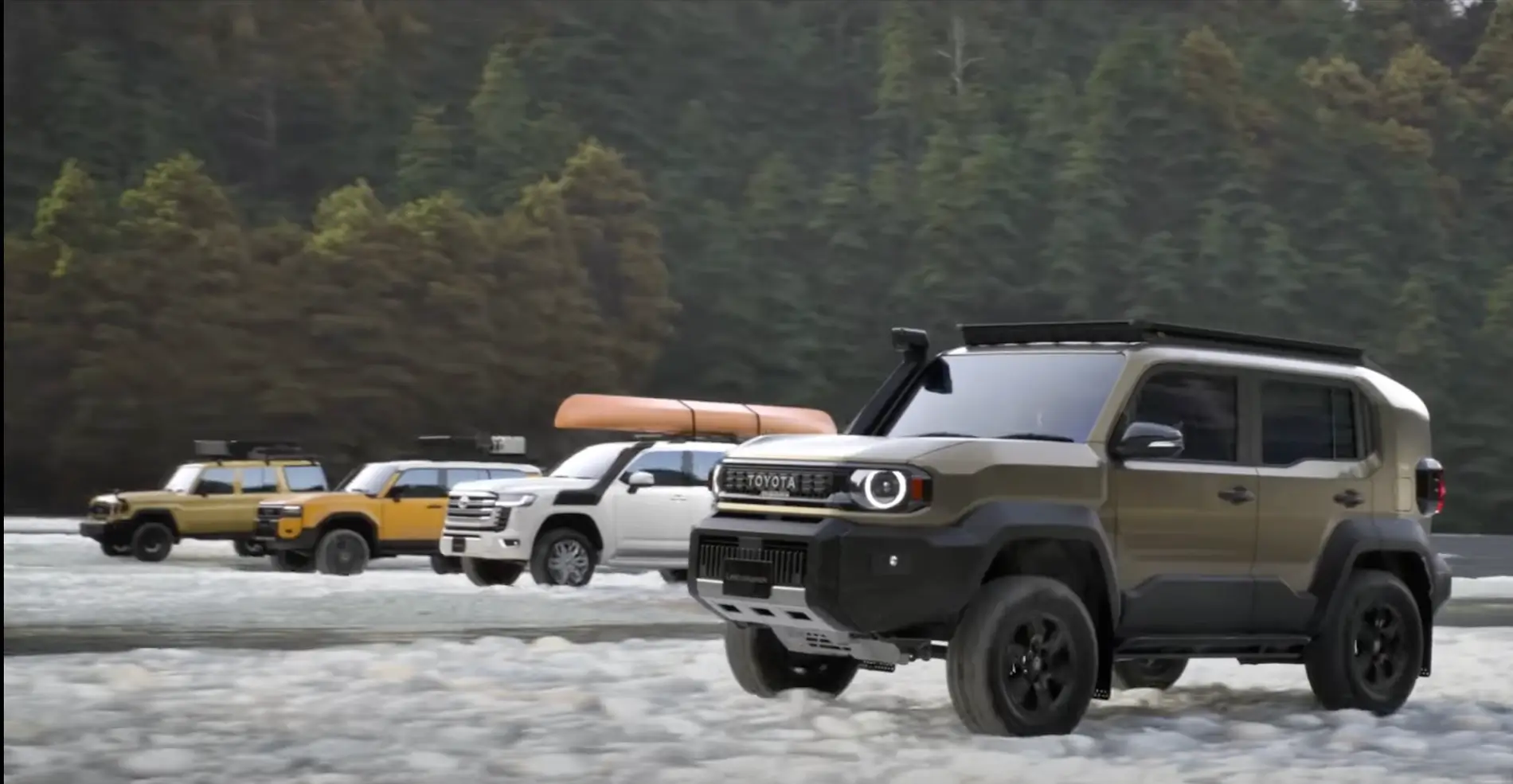 Ford Bronco Sport 2026 Toyota Land Cruiser FJ prototype world premiere Screenshot 2025-10-20 at 3.20.42 PM