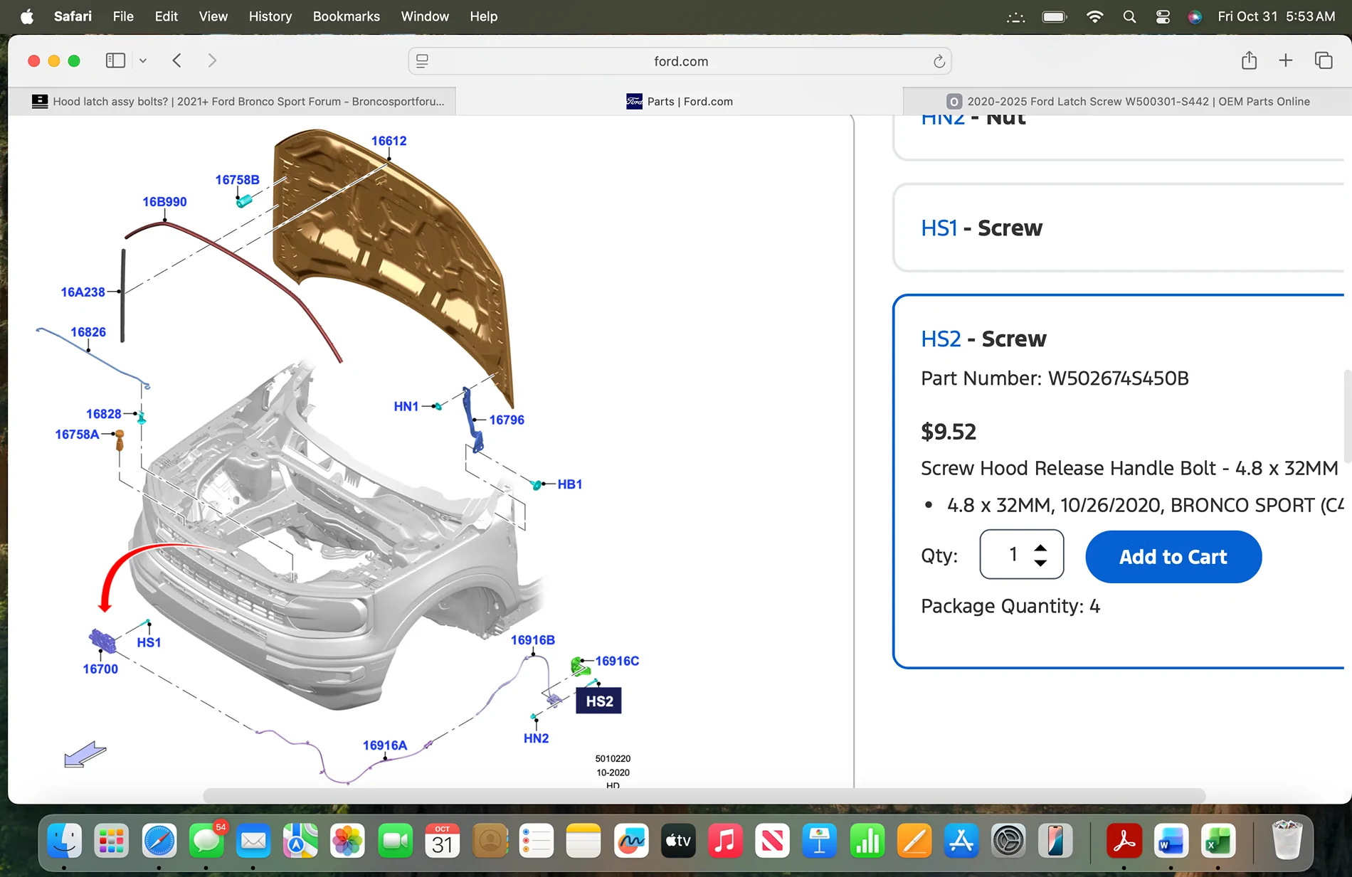 Ford Bronco Sport Hood latch assy bolts? 1761904476075-b2