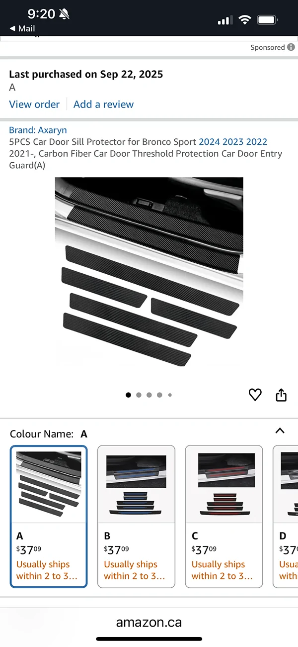 Ford Bronco Sport Bumper and door sill protectors - do they really help protect? IMG_0098