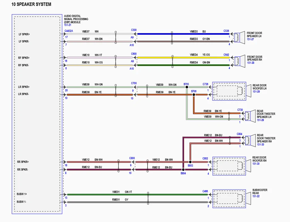 Ford Bronco Sport 2024 BS front right speaker wire access for powered sub. 1762357939691-s8