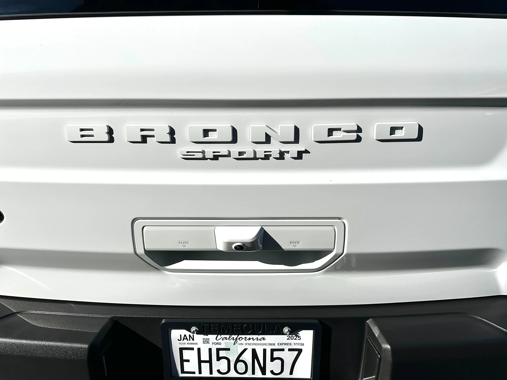 Ford Bronco Sport Added Tufskinz tailgate letters 1