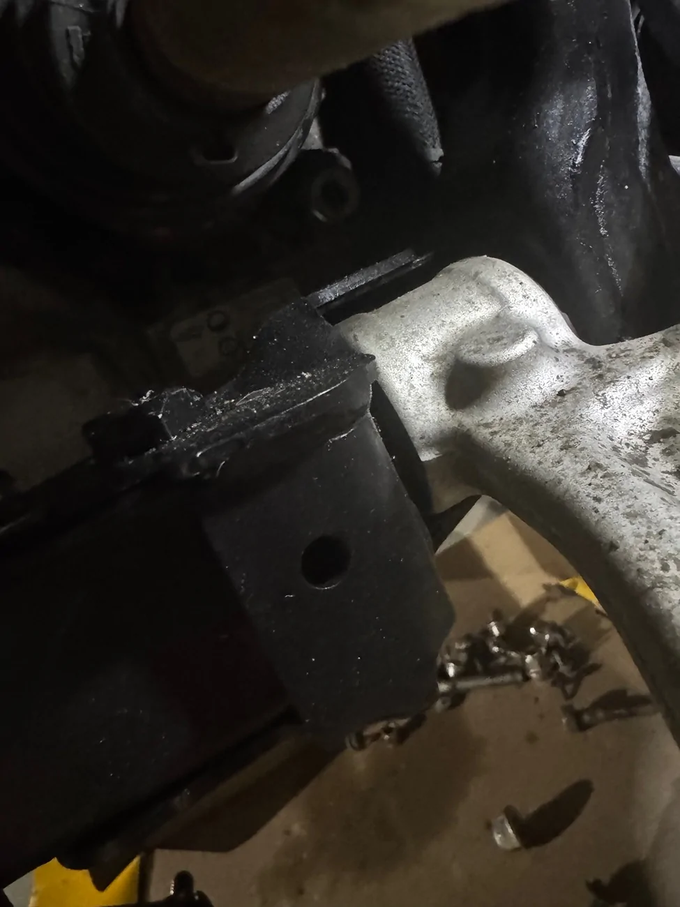 Ford Bronco Sport Need help figuring out how to get the front bearings off a front lower control arm on bronco sport big bend 2024 IMG_9454