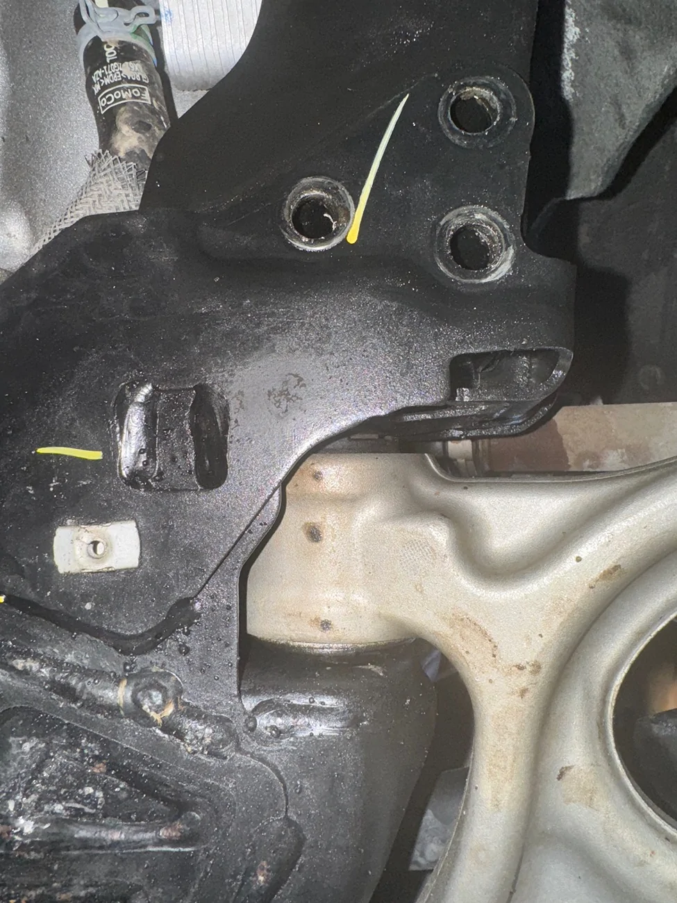 Ford Bronco Sport Need help figuring out how to get the front bearings off a front lower control arm on bronco sport big bend 2024 IMG_9456