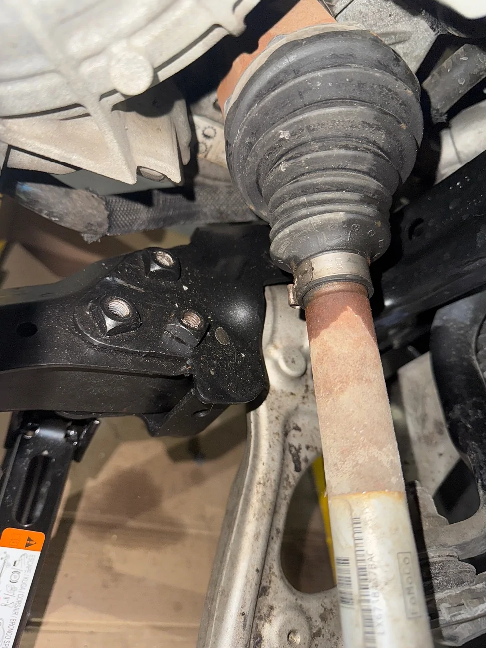 Ford Bronco Sport Need help figuring out how to get the front bearings off a front lower control arm on bronco sport big bend 2024 IMG_9F093E09-BB31-4C21-9989-4583AFFB665E