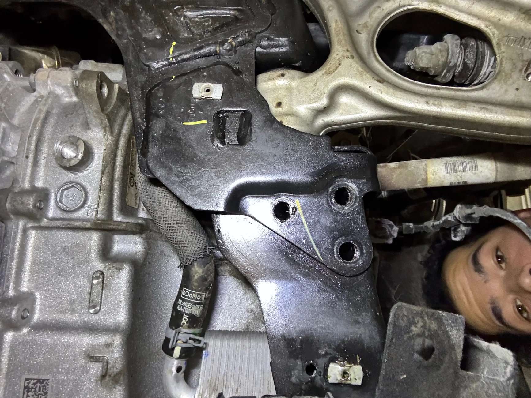 Ford Bronco Sport Need help figuring out how to get the front bearings off a front lower control arm on bronco sport big bend 2024 IMG_9452