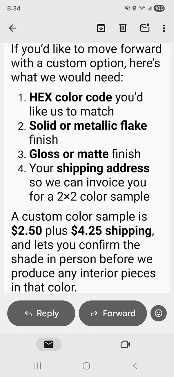 Ford Bronco Sport Outerbanks interior bronze/copper paint code? Screenshot_20251209_203448_Gmail