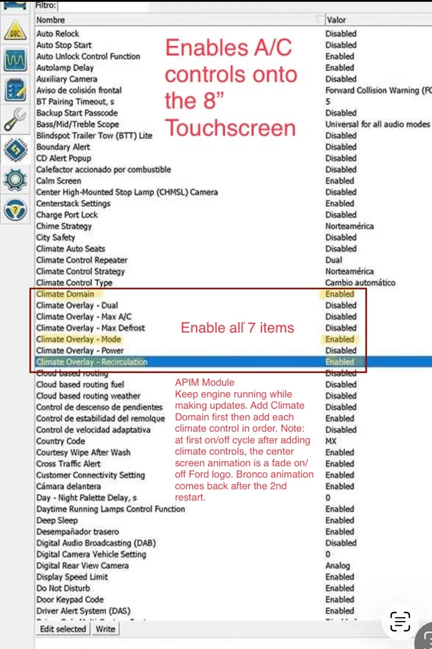 Ford Bronco Sport puttling climate conroles onto the screen IMG_3843