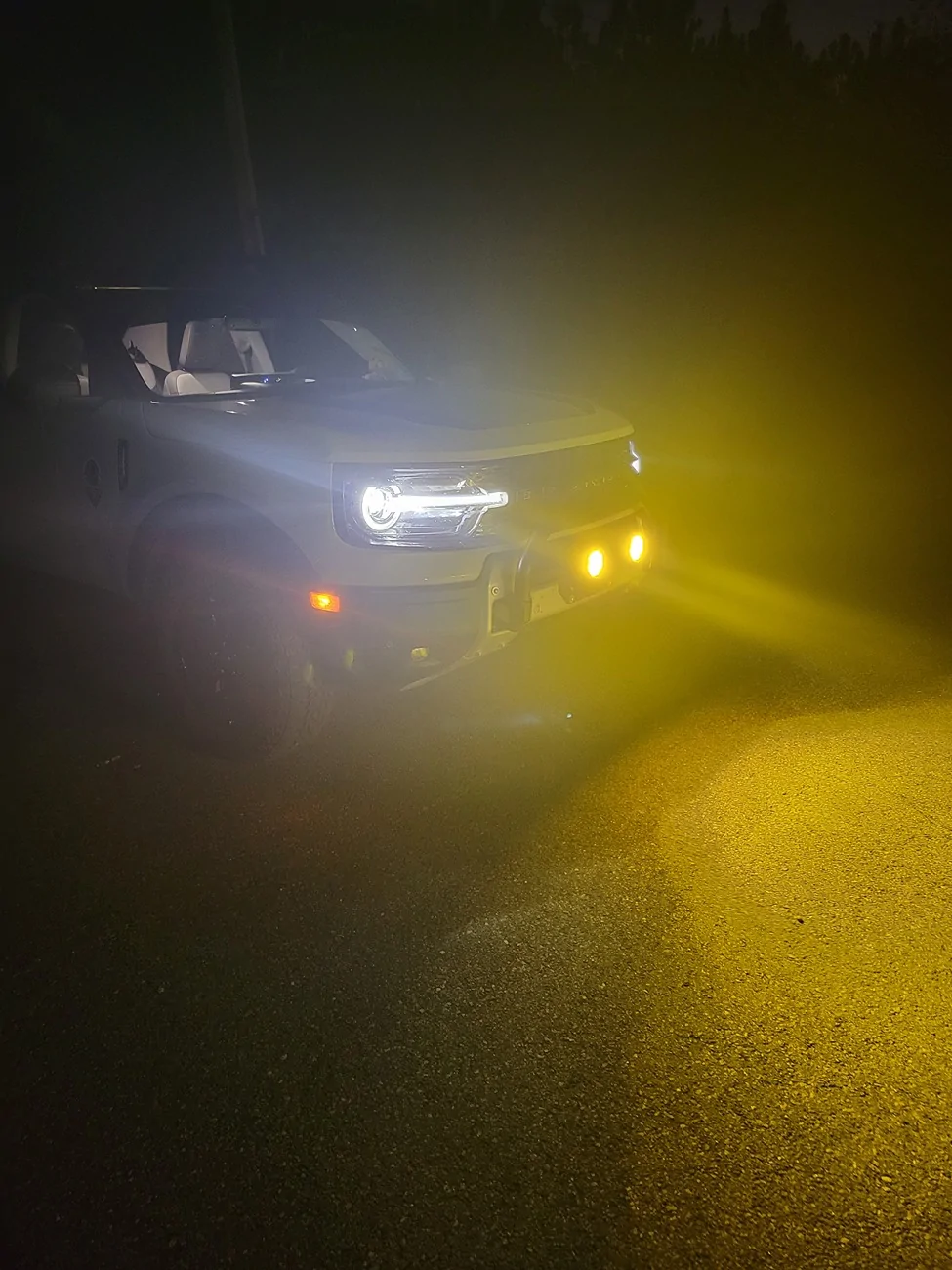 Ford Bronco Sport 2025 bumper mount rally lights with custom bracket 1000011018