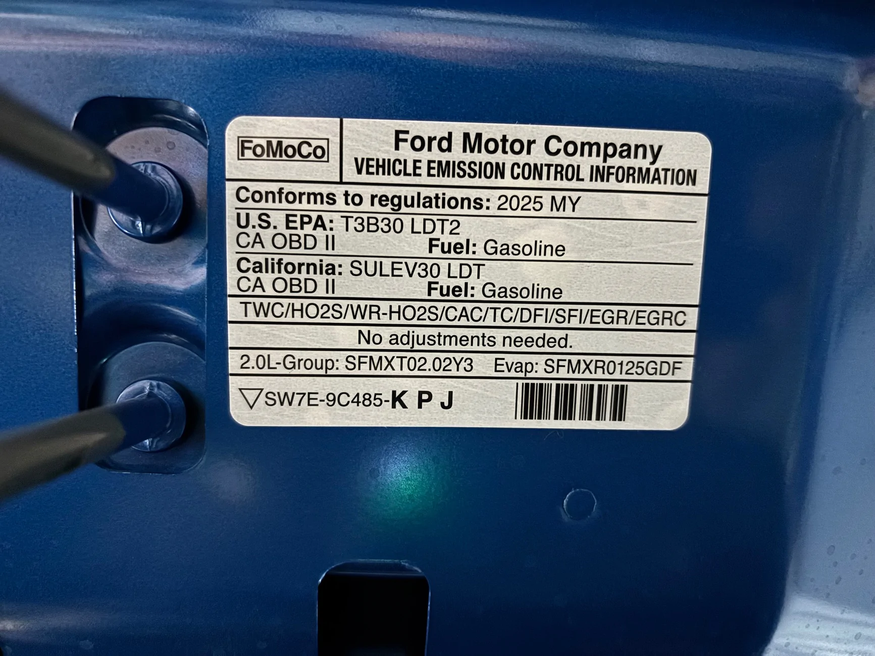 Ford Bronco Sport My 11/25 built Badlands Sasquatch 2.0L has a GPF 1768315542334-o7