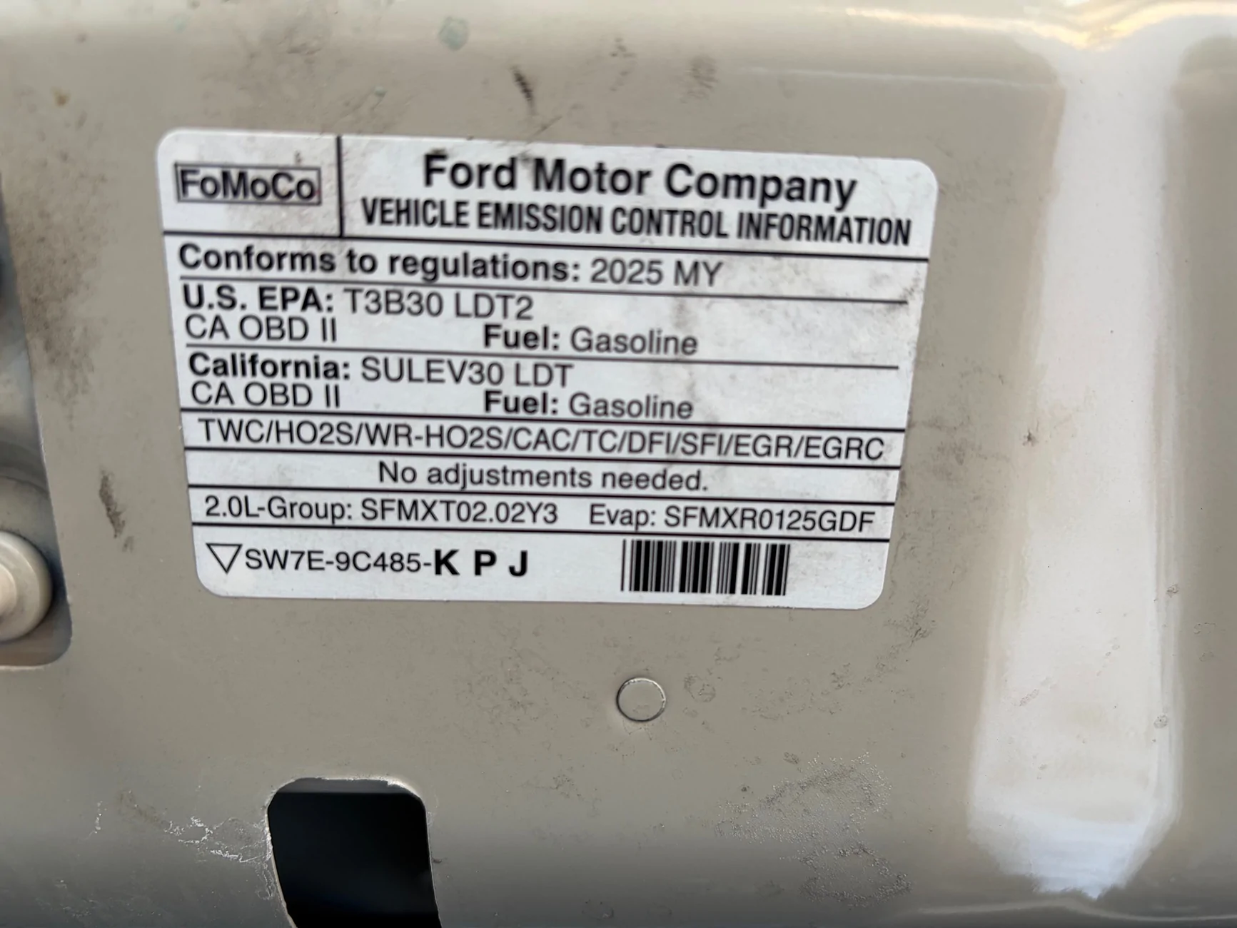 Ford Bronco Sport My 11/25 built Badlands Sasquatch 2.0L has a GPF IMG_2076