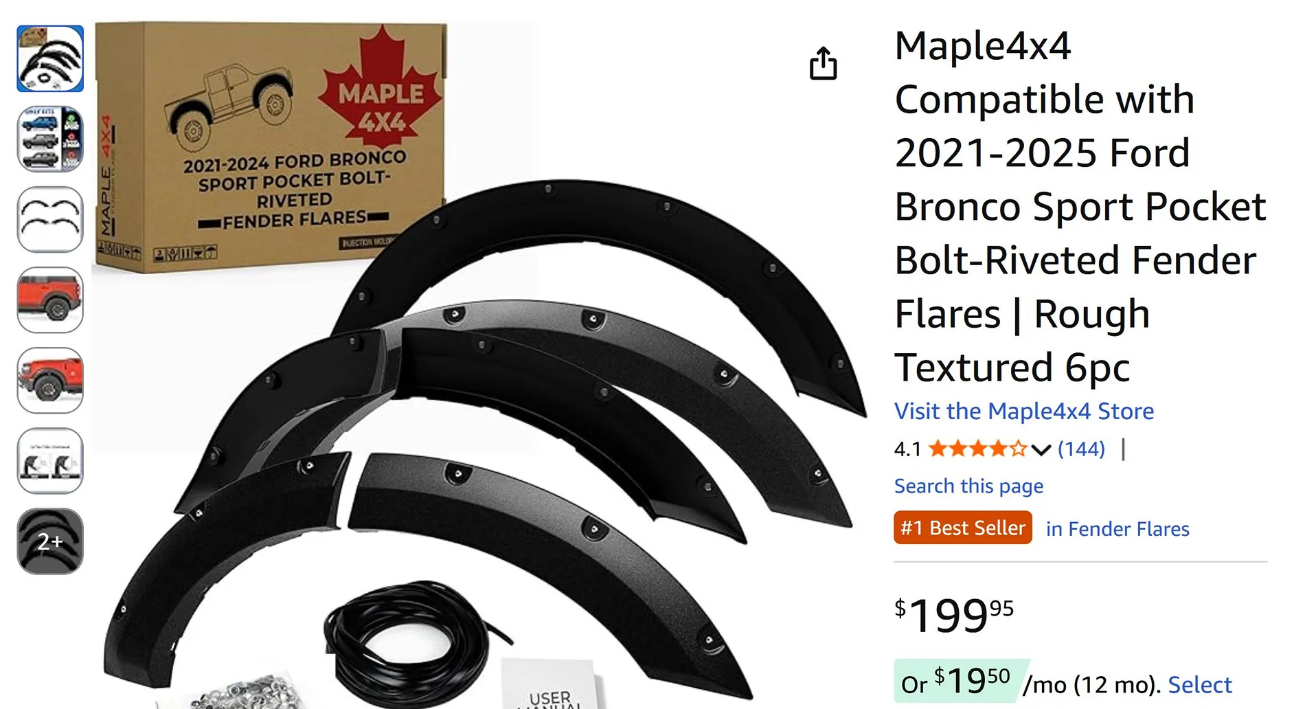 Ford Bronco Sport Maple 4x4 Fender Flares-Anyone tried them? Flares