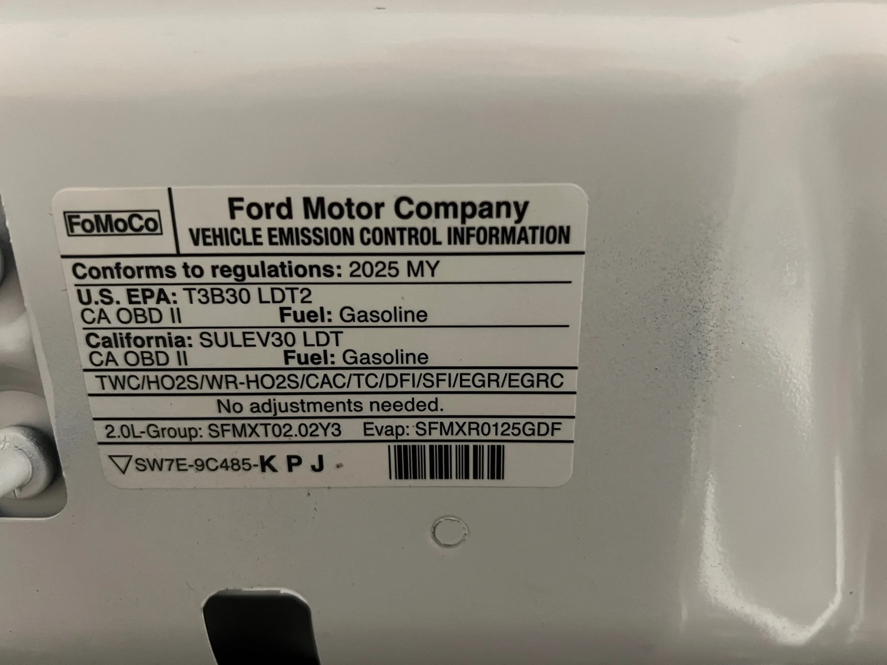 Ford Bronco Sport My 11/25 built Badlands Sasquatch 2.0L has a GPF IMG_4188