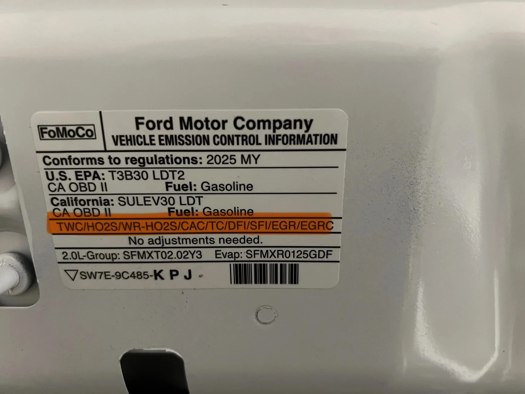 Ford Bronco Sport My 11/25 built Badlands Sasquatch 2.0L has a GPF IMG_1930