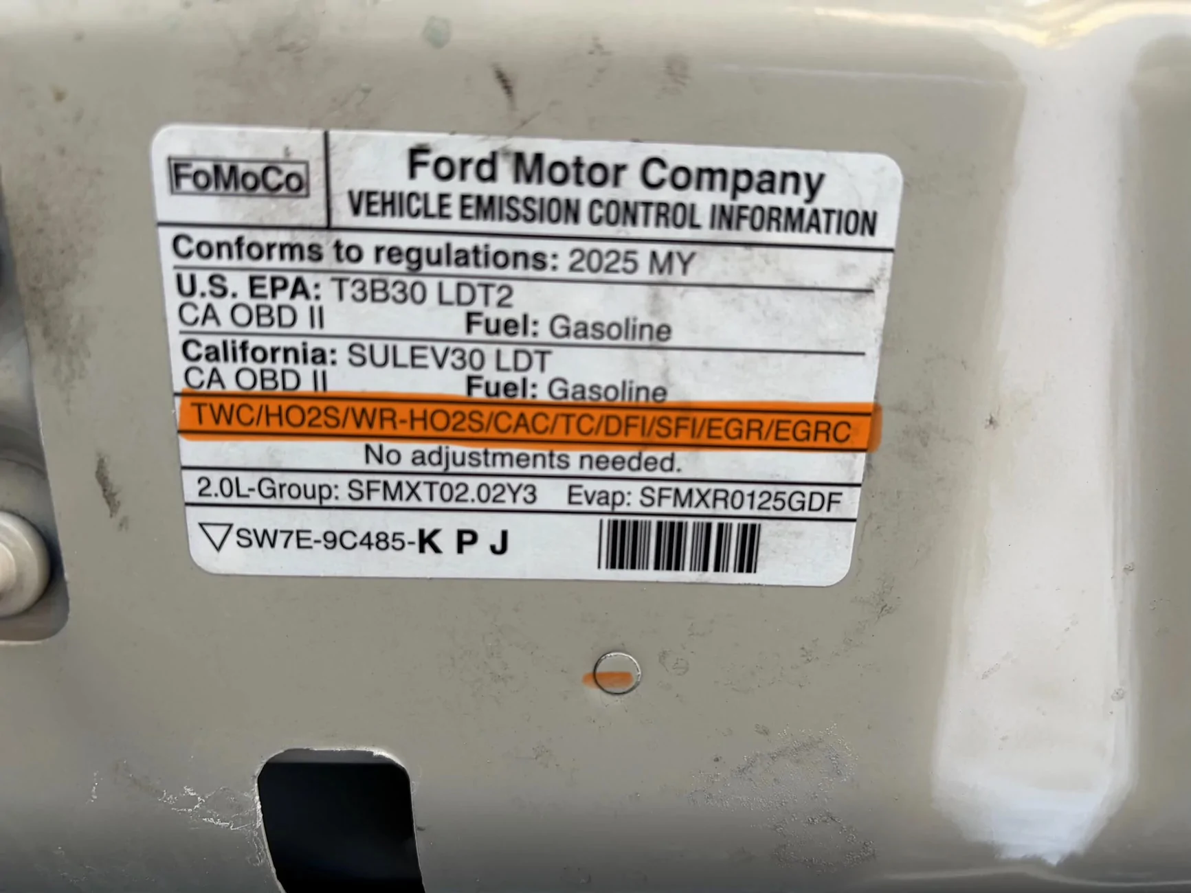 Ford Bronco Sport My 11/25 built Badlands Sasquatch 2.0L has a GPF IMG_1929