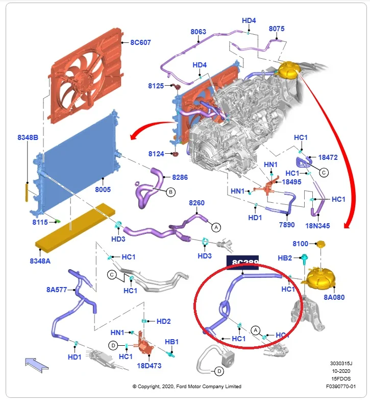 Ford Bronco Sport Another Coolant Leak (But not the Pump) Bronco Sport Cooling