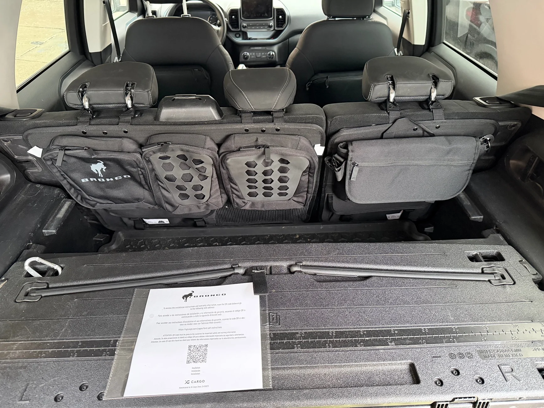 Ford Bronco Sport Installed: Rear Seatback Cargo Bags by XG Cargo (Review) IMG_0128
