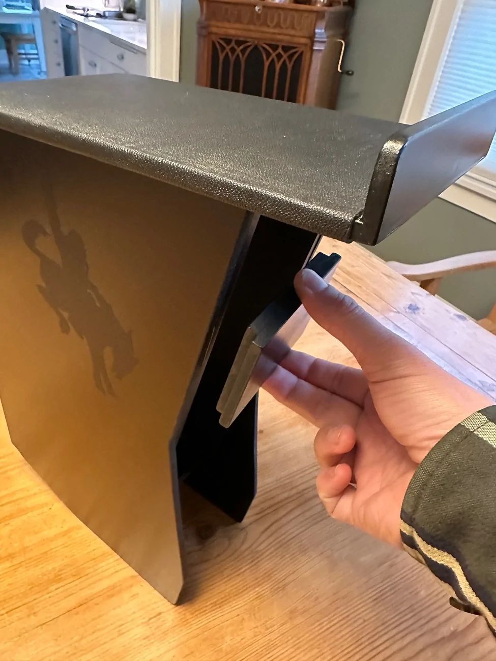 Ford Bronco Sport Center console extender for pet carrier IMG_2022