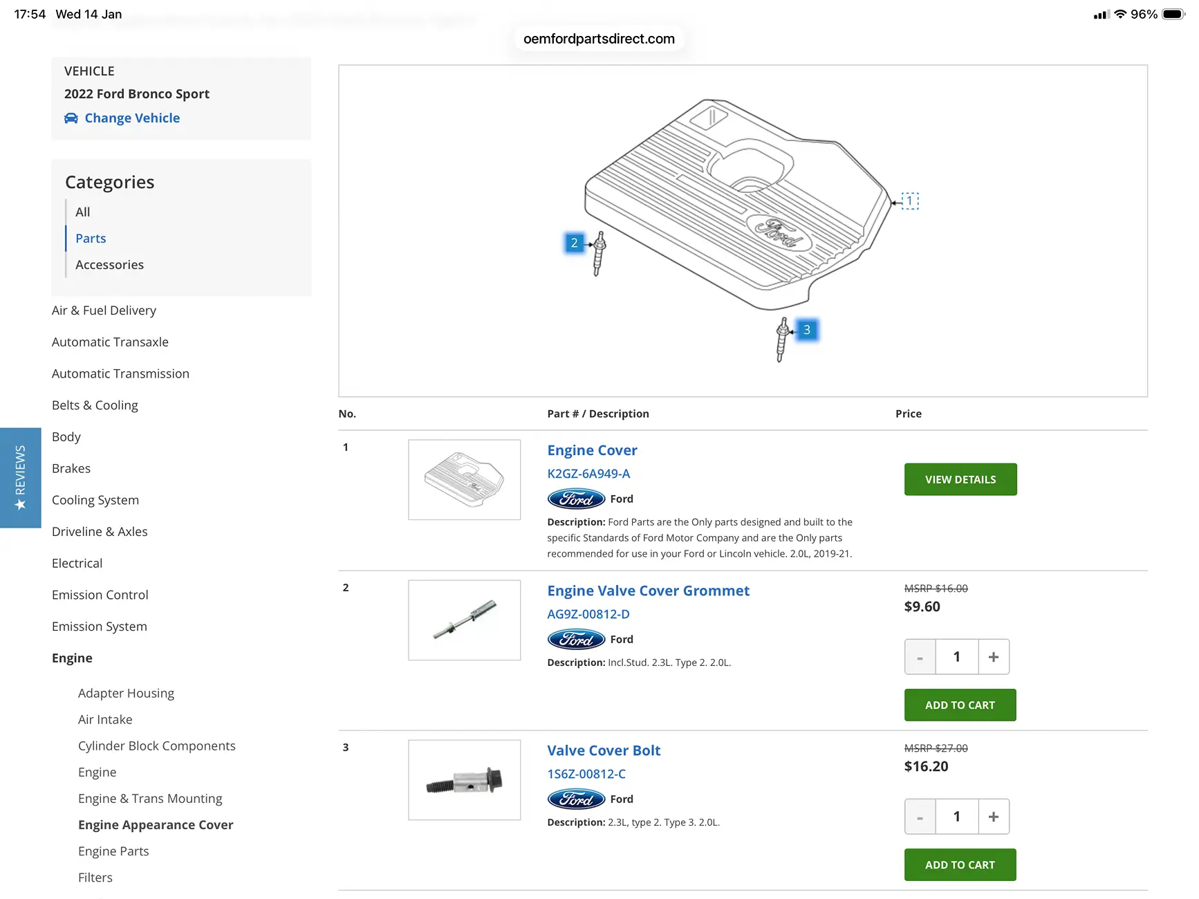 Ford Bronco Sport Engine cover for 2.0L 2022 BS Wildtrak IMG_0860