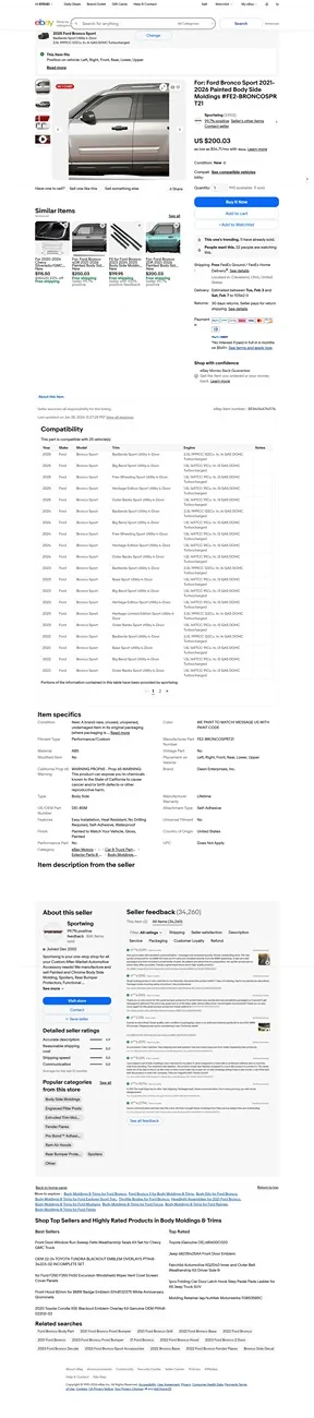 Ford Bronco Sport My 2023 Badlands Build: FordRangerLifts 1.75” lift kit, 245/65R17 Mickey Thompson Baja Boss A/T, Lightbar, Rooftop Basket, Hitch Receiver BODY COLOR MOLDINGS