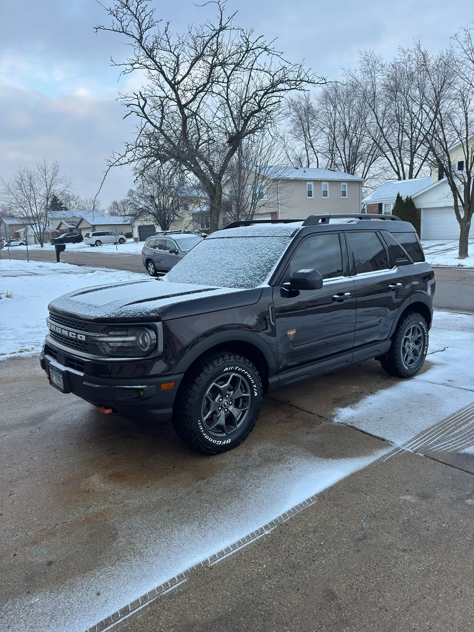 Ford Bronco Sport 2022 Badlands on stock tires vs ice covered 20% grade IMG_9748