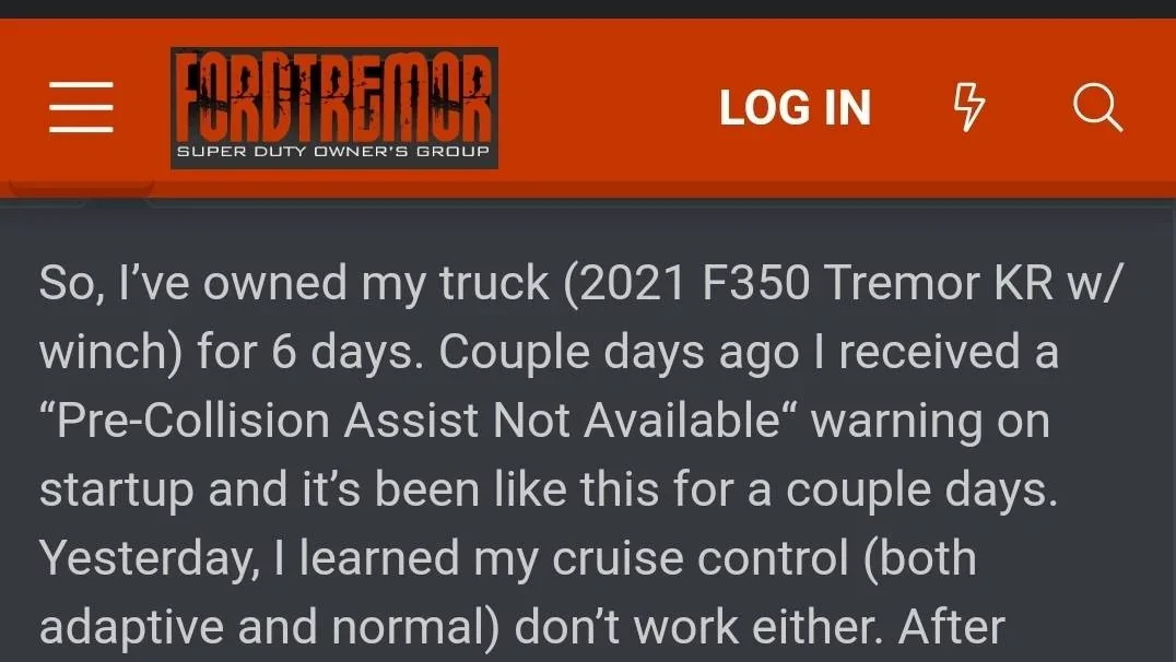 Ford Bronco Sport Pre-Collision Assist in cold weather? Screenshot_20210204-004529_Chrom