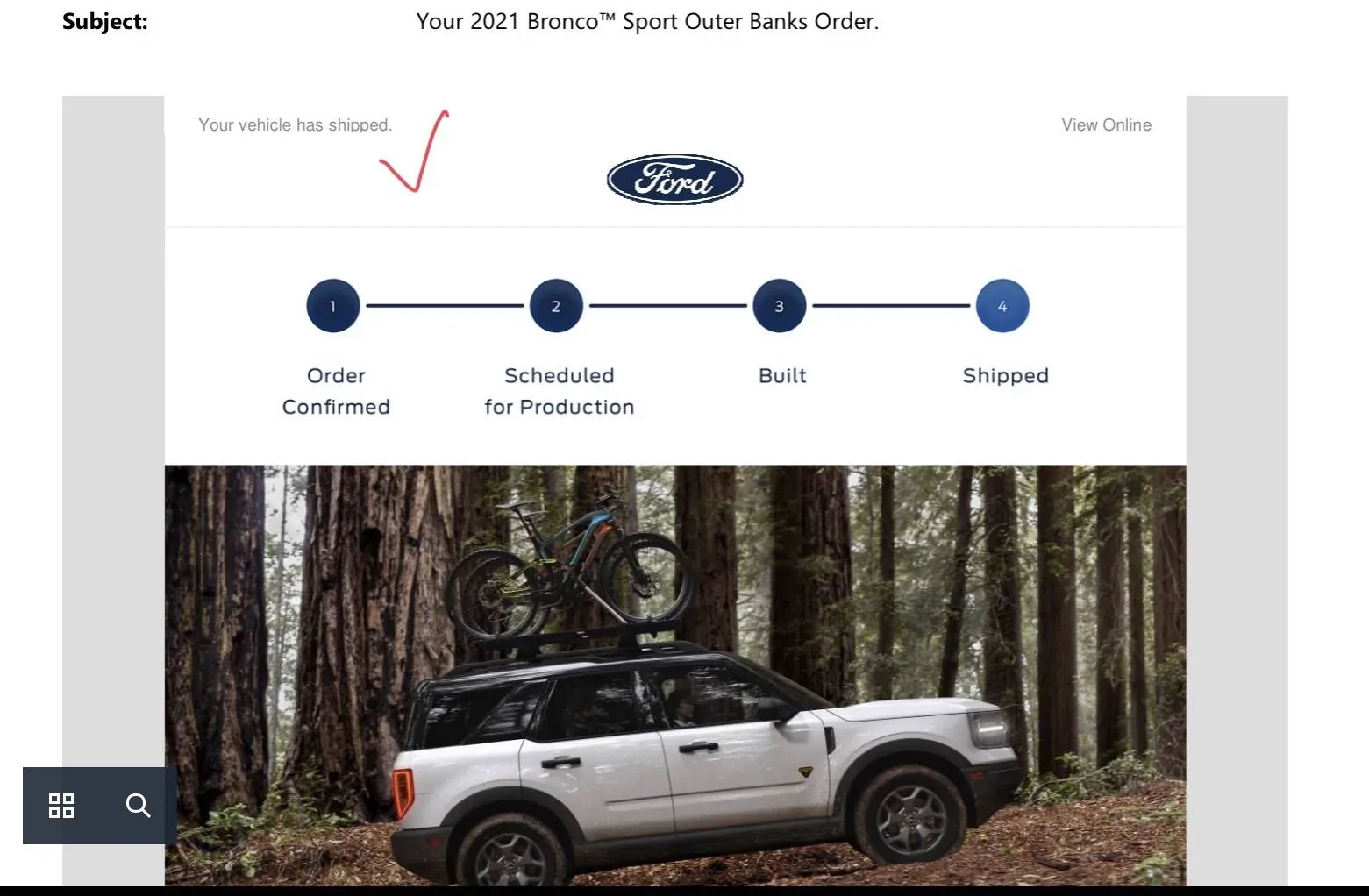 Ford Bronco Sport Awaiting shipment 92A3395E-8D1C-4D68-B0D6-D8E720BEF8D3