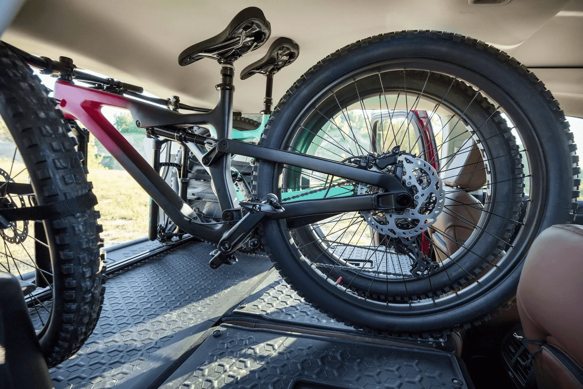 Ford Bronco Sport Bikes In the Cargo Area 1612473155041