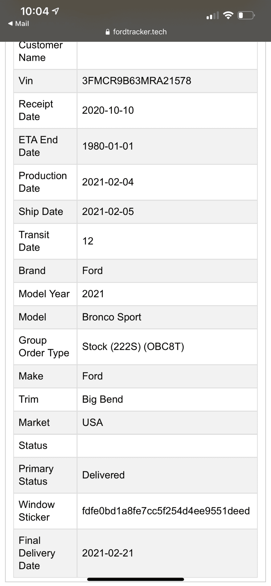 Ford Bronco Sport So any tracking info? 5F04236C-D136-4586-AF9A-DE0C65B5D756