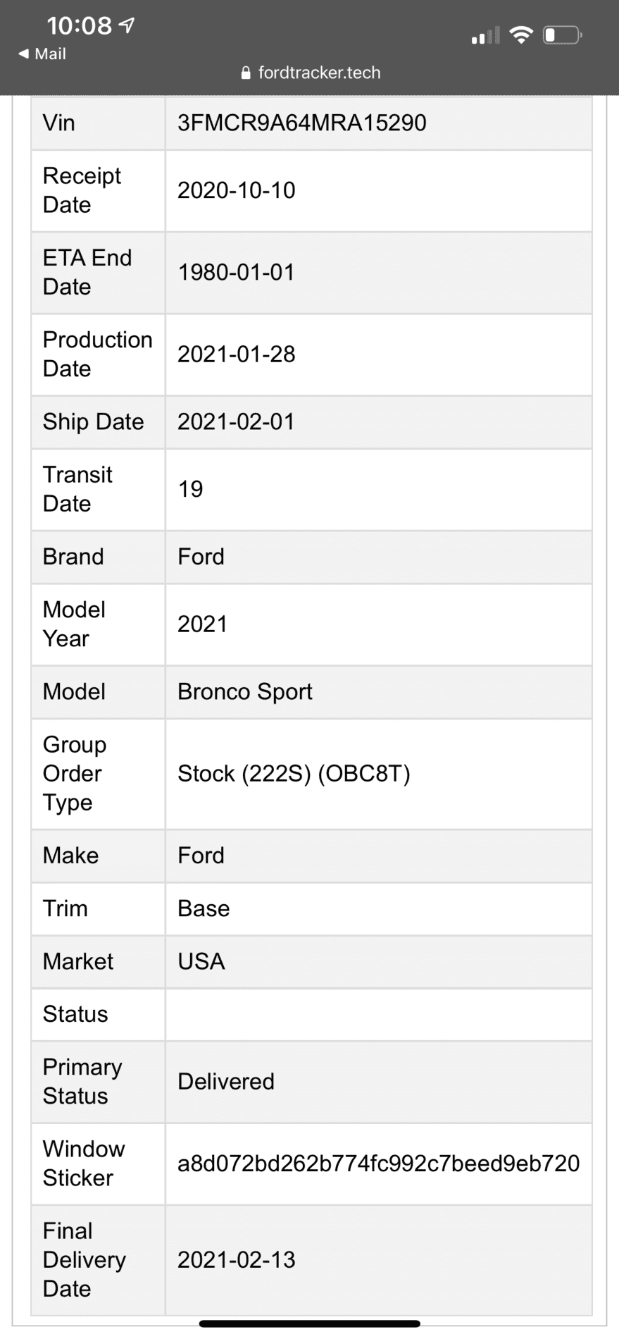 Ford Bronco Sport So any tracking info? 4A04C49A-E814-450D-9649-DDEF4016D237