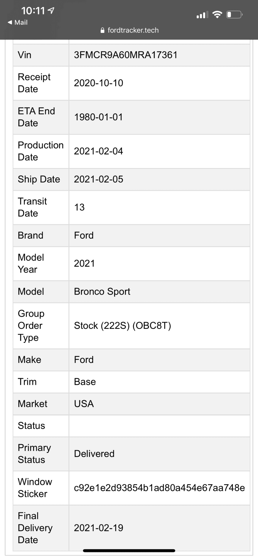 Ford Bronco Sport So any tracking info? A7B3F5ED-001D-44CE-8B5B-13EF48B2FA99