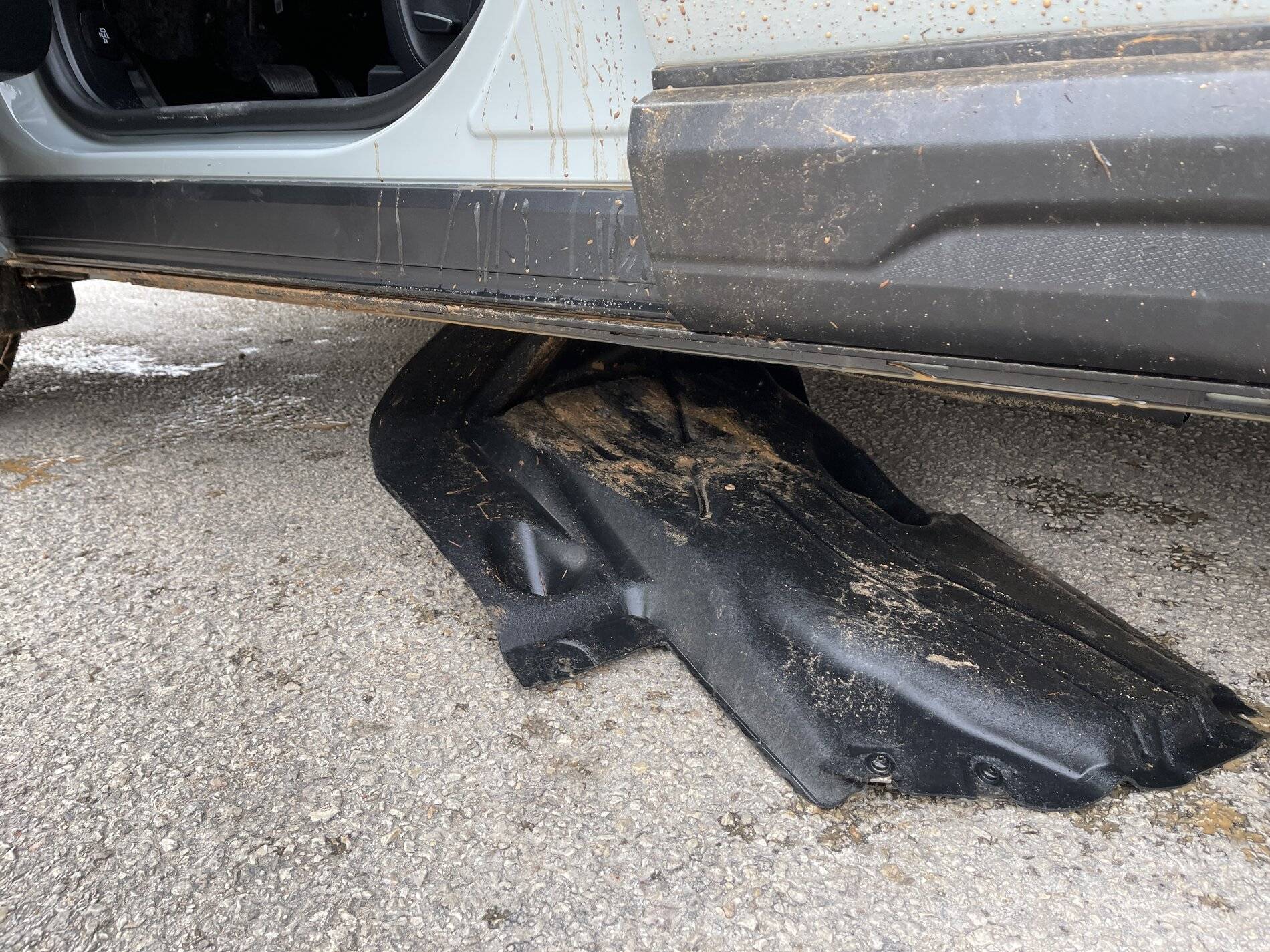 Ford Bronco Sport Undercarriage deflector panel took damage off-road IMG_8390.JPG