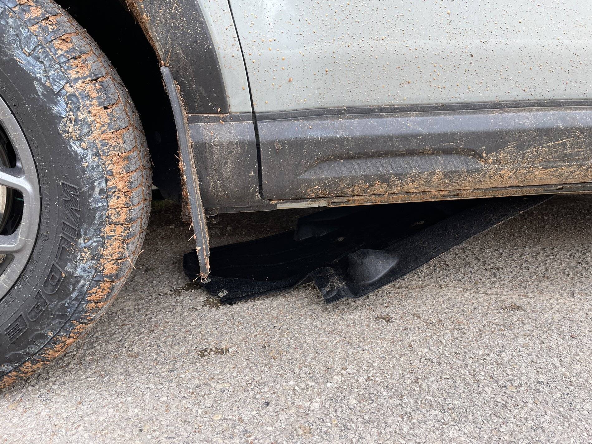 Ford Bronco Sport Undercarriage deflector panel took damage off-road IMG_8391.JPG
