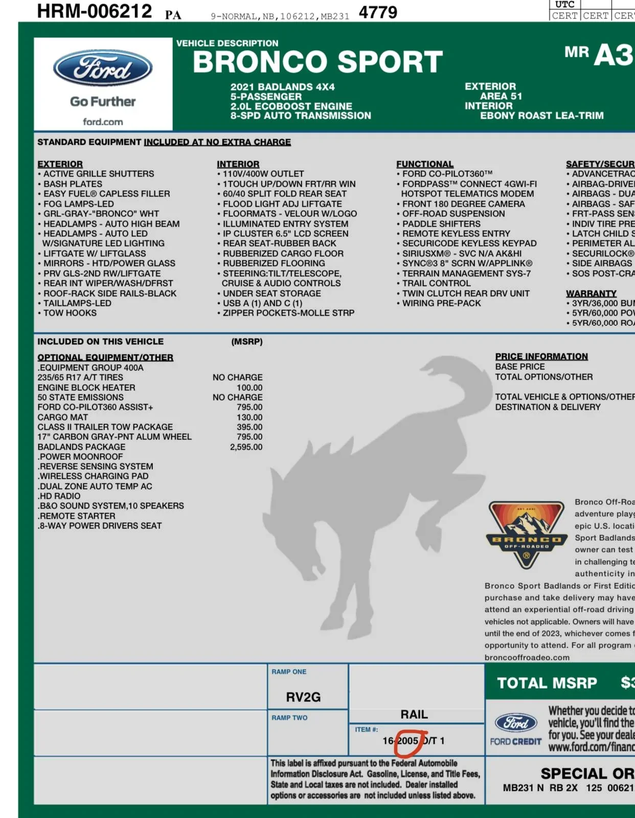 Ford Bronco Sport Trackers are Down 23766966-14DF-497E-B129-2426403A9493