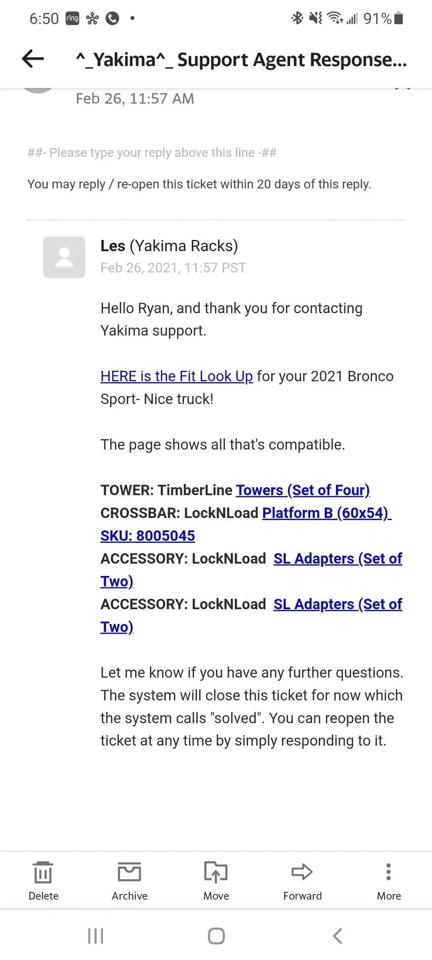 Ford Bronco Sport Platform Racks Screenshot_20210309-185023_Yahoo Mail