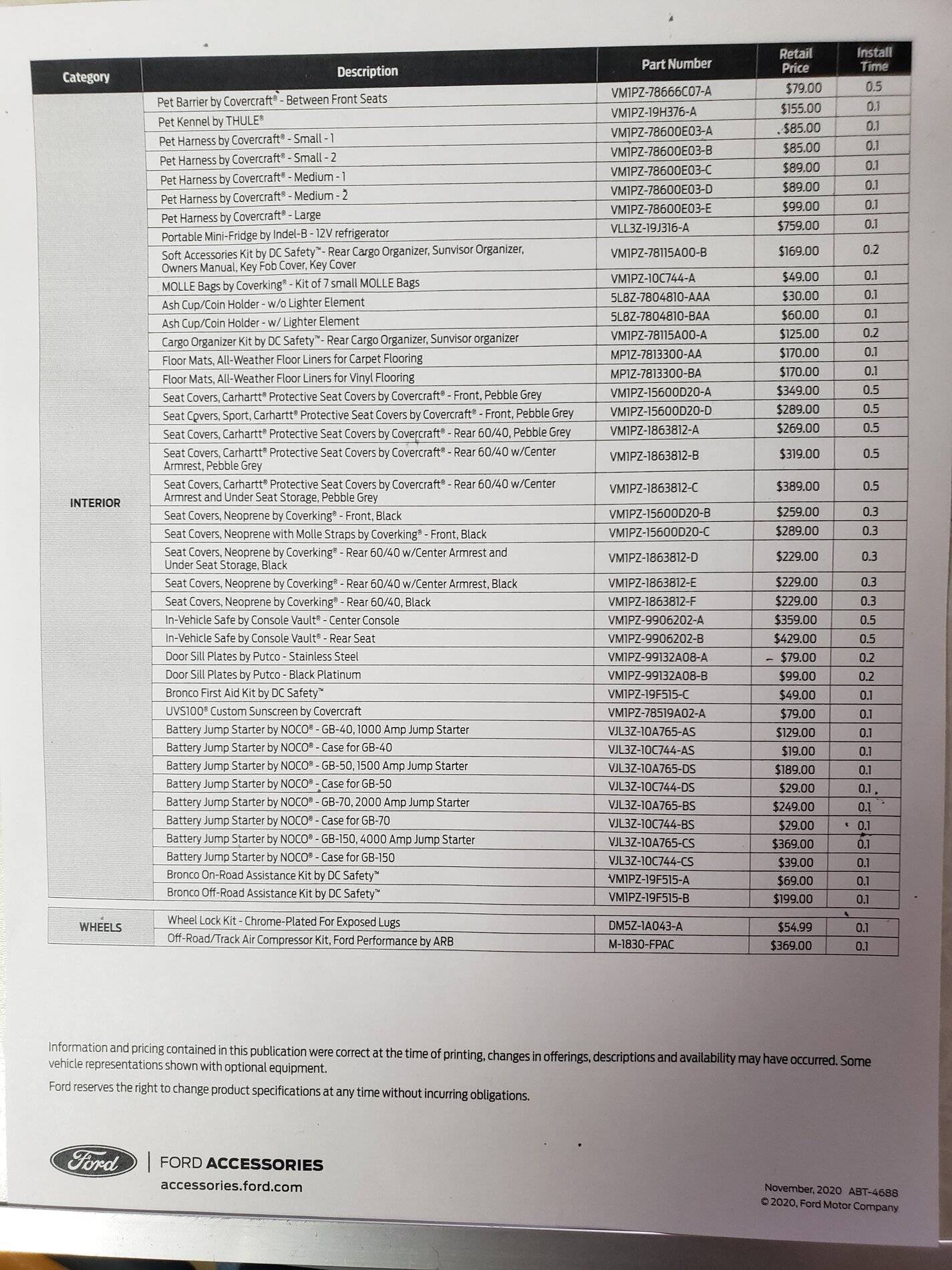 Ford Bronco Sport Bronco Sport Accessories Brochure with MSRP 20210310_170506