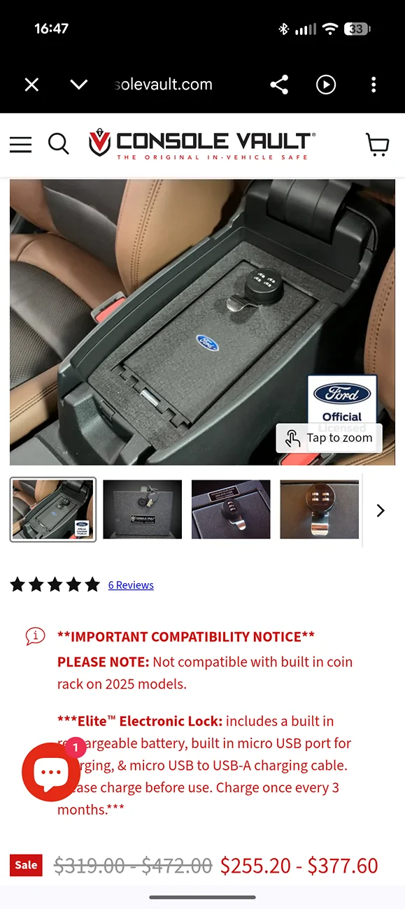 Ford Bronco Sport Console Vault In-Vehicle Safe for Ford Bronco Sport (2021-2024) Screenshot_20260212-164725