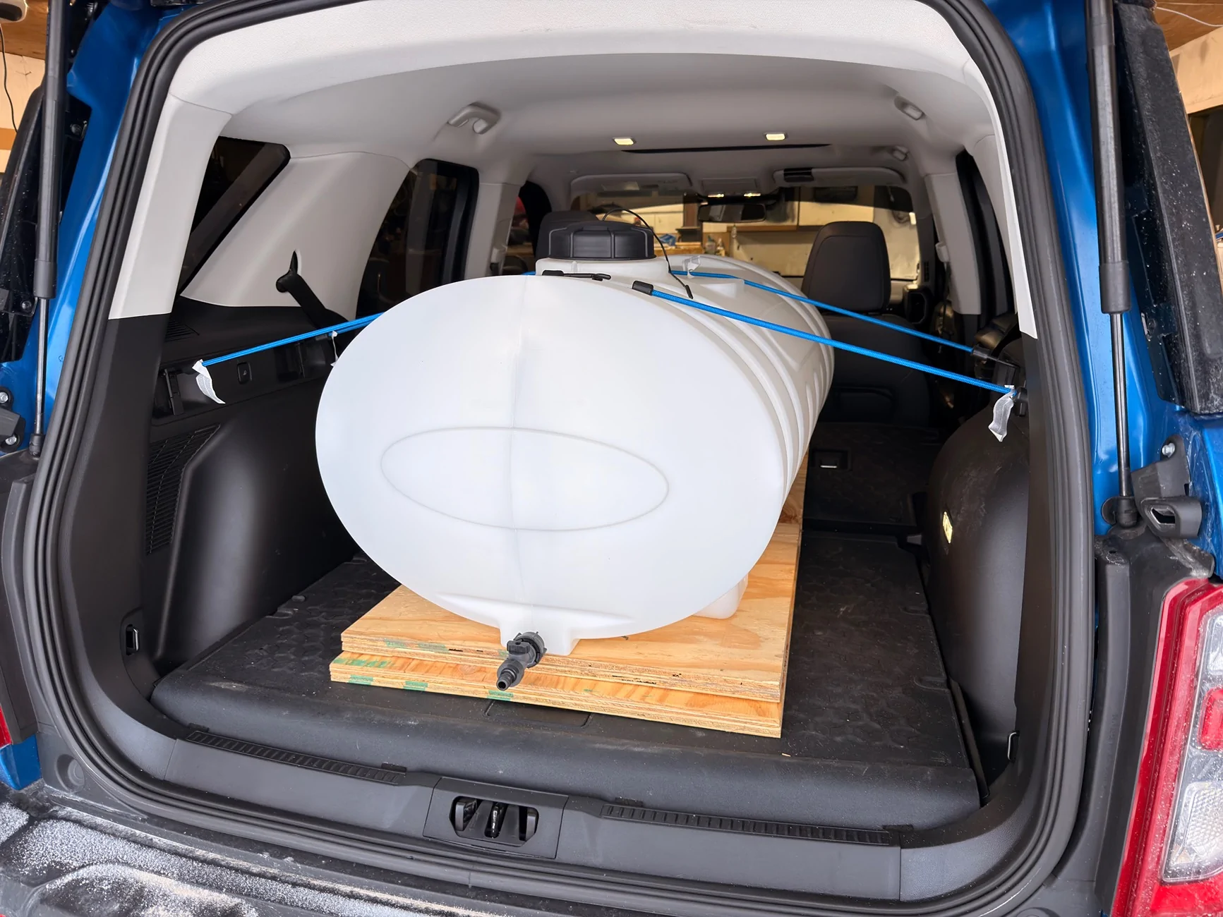 Ford Bronco Sport Getting ready for March... Carrying 400 lbs of maple sap IMG_3938