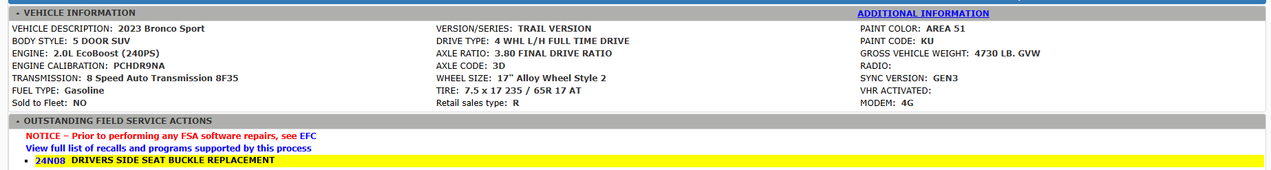 Ford Bronco Sport Ford App ver 6.7.0 Having Known Issues per Ford 1771868455404-w8