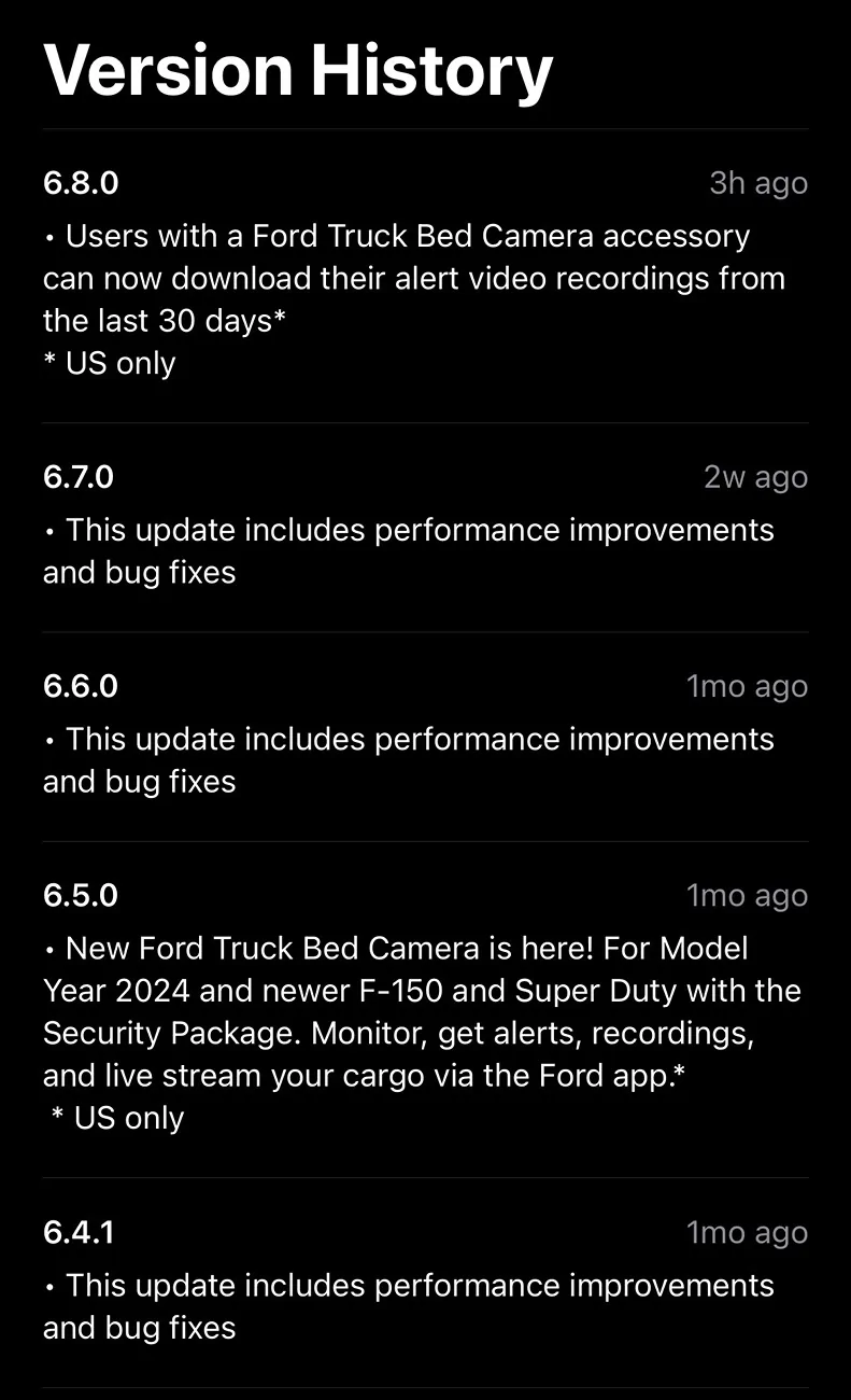 Ford Bronco Sport Ford App ver 6.7.0 Having Known Issues per Ford IMG_5846