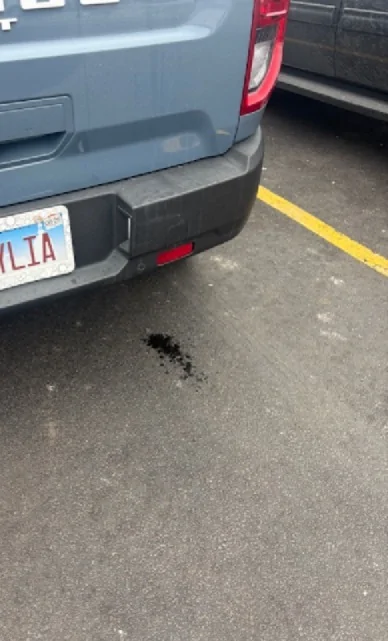 Ford Bronco Sport Tail pipe crud on the ground Bronco