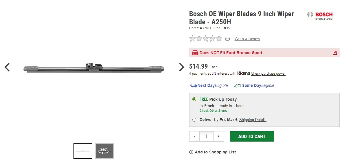 Ford Bronco Sport Best Windshield Wiper Replacements (especially Rear) 1772741180193-xc