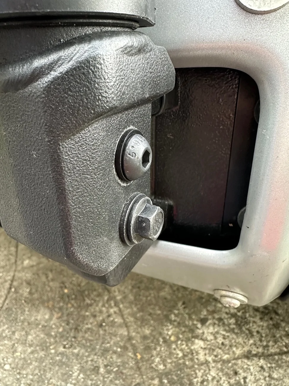 Ford Bronco Sport OEM brush guard bolts interfere with recovery points IMG_2547