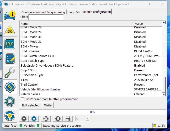 Ford Bronco Sport Bronco ForScan Thread ABS - Tire Siz