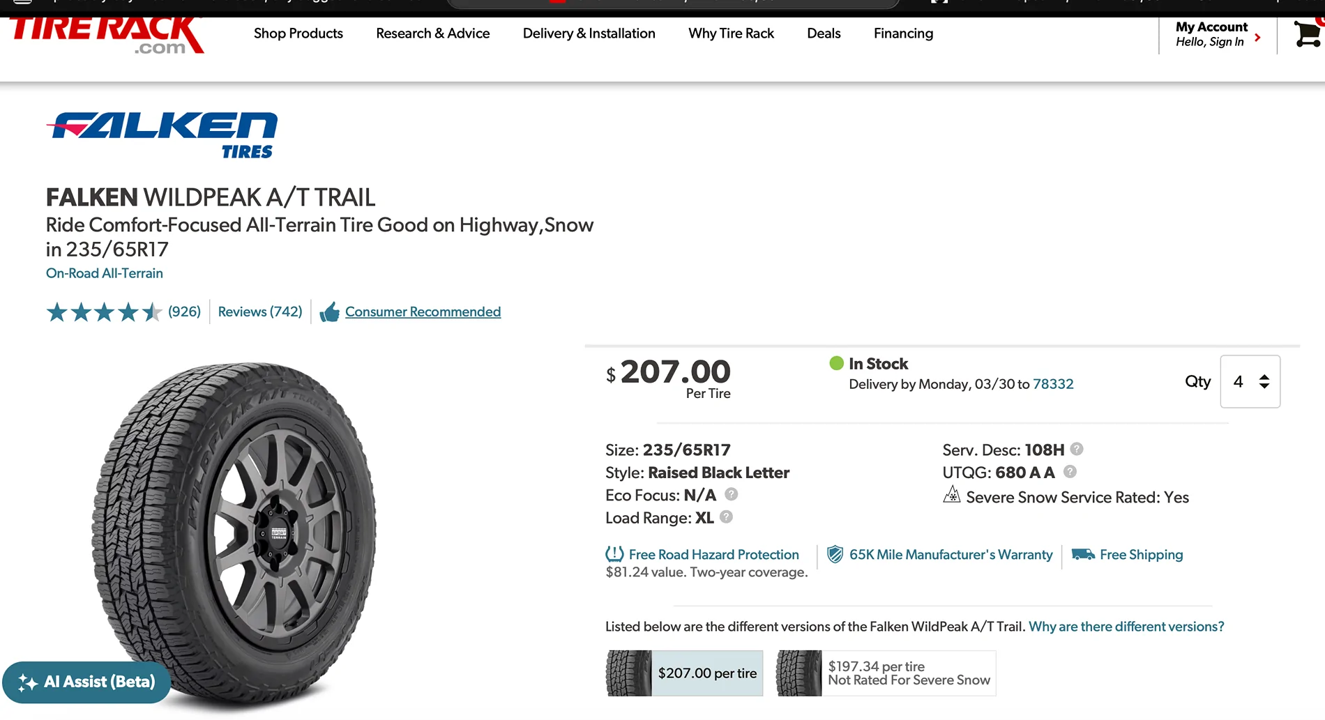 Ford Bronco Sport I'll probably buy tires from Ford soon, any suggestions between these 4? 1774405083520-3h