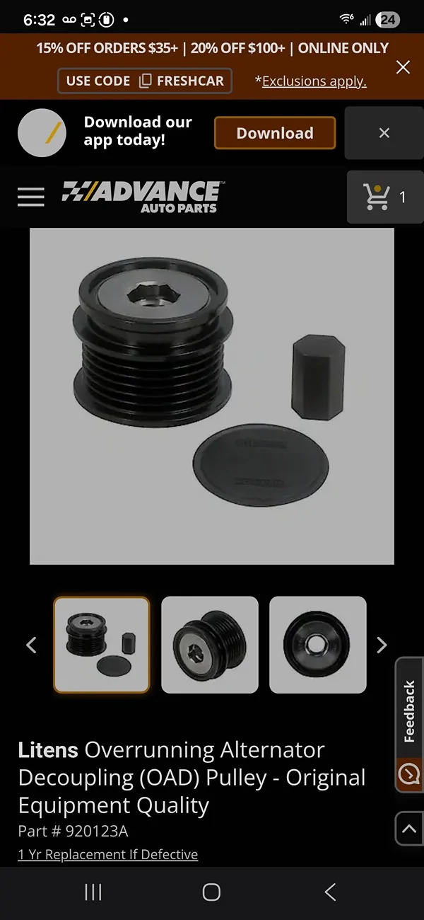 Ford Bronco Sport Does the 1.5L use the same alternator assembly as the 2.0L? Screenshot_20260404_183231_Samsung Internet