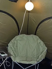 Ford Bronco Sport Camping set ups… Whatcha got? Share Yours 50chair and lightDSCF0175