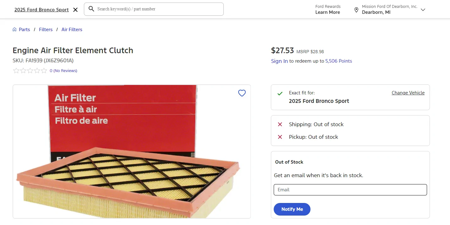 Ford Bronco Sport Engine air filter 1776884145733-p3