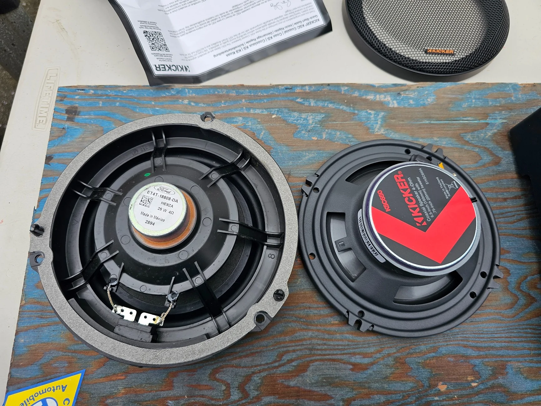 Ford Bronco Sport Changing speakers to Kickers. 20260525_134947