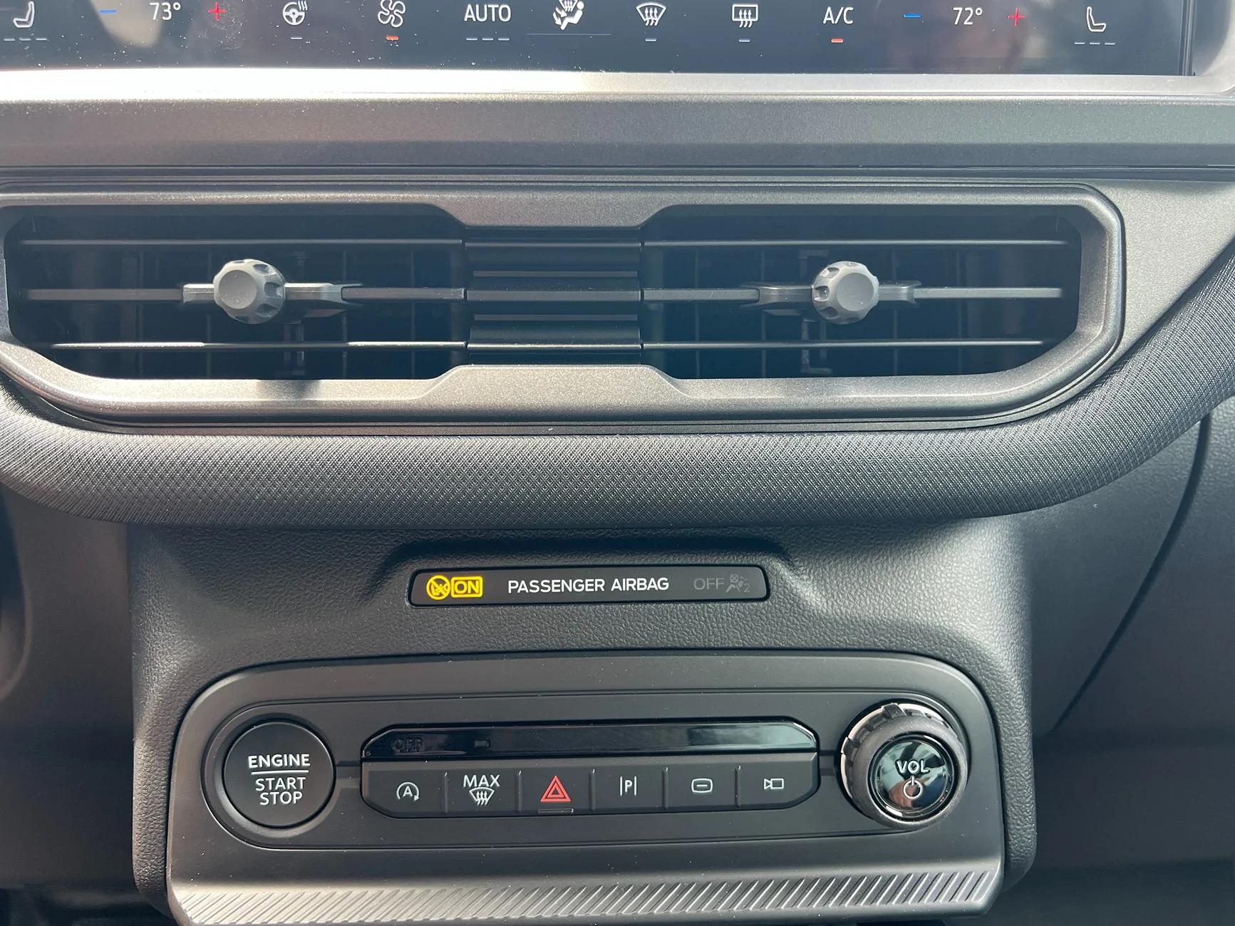 Ford Bronco Sport Passenger Air Bag Light Logic on Center Console IMG_8716